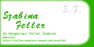 szabina feller business card